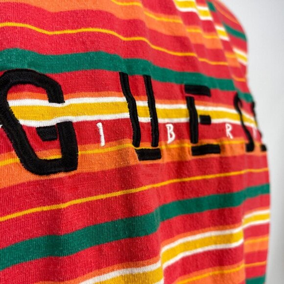 Guess J Balvin T Shirt Mens Size M Vibras Striped Embroidered Logo - Picture 3 of 5